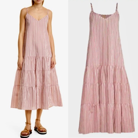 BOSS by Hugo Boss
Datecara Striped Tiered Midi Dress Size 10 NWT - Picture 3 of 9